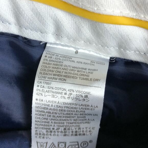 Banana Republic Womens Pants Blue Striped Jackson Fit Stretch 8 - Picture 6 of 12